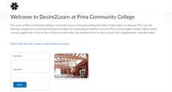 Desktop Screenshot of d2l.pima.edu